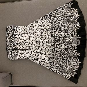Black and white formal dress